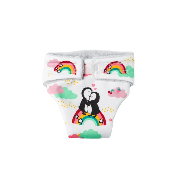 Heless - Dolls - Penguin Dotty Reusable Doll Cloth Diapers Set - 18M+ - Sustainable