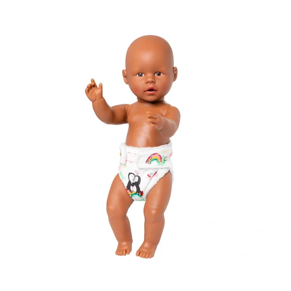 Heless - Dolls - Penguin Dotty Reusable Doll Cloth Diapers Set - 18M+ - Sustainable