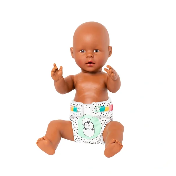 Heless - Dolls - Penguin Dotty Reusable Doll Cloth Diapers Set - 18M+ - Sustainable