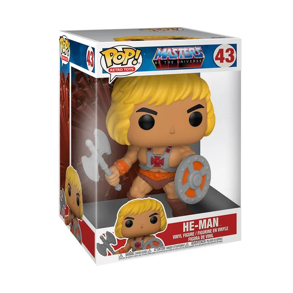 HE-MAN FIGURINE SUPER SIZED POP MASTERS OF THE UNIVERSE FUNKO 25 CM