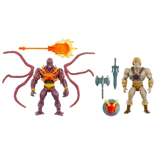 He-Man & Vecna pack 2 figurines Masters of the Universe x Stranger Things Origins Mattel 14 cm