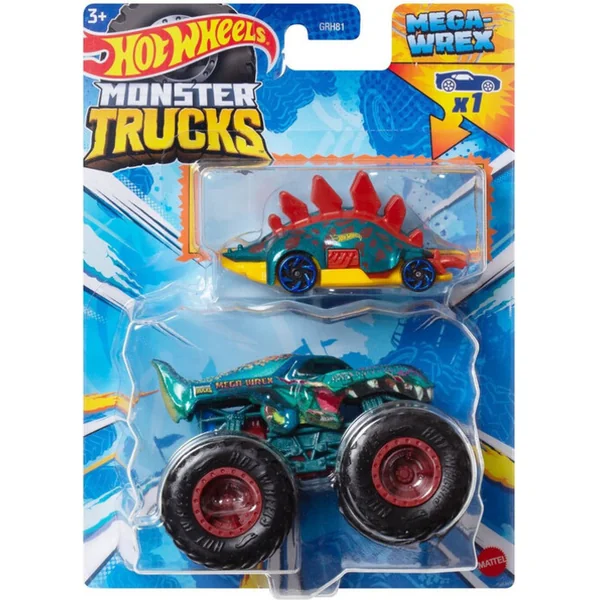 Hot Wheels Moster trucks 1:64 avec une voiture anglaise