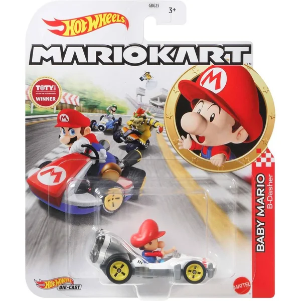 HOT WHEELS - VEHICULE MARIO KART - BABY MARIO B-DASHER