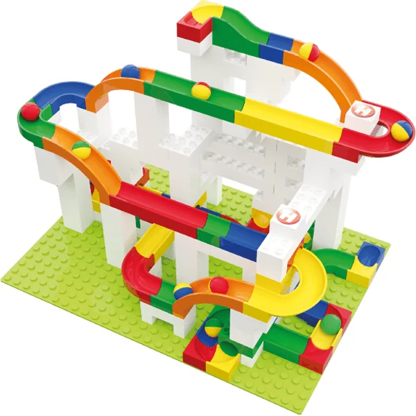 HUBELINO Circuit à billes - extension 12 pcs, toboggan