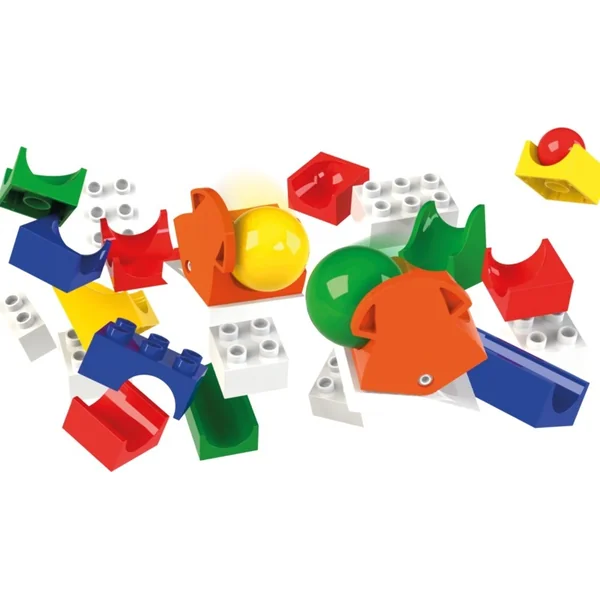 HUBELINO Circuit à billes - extension de 43 pièces, avec interrupteur