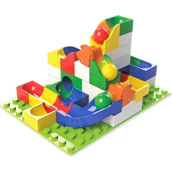 HUBELINO Circuit à billes - extension de 43 pièces, avec interrupteur