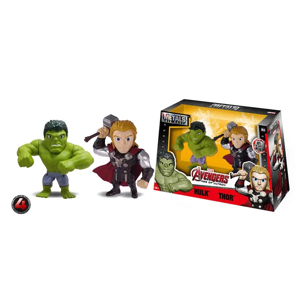 HULK & THOR FIGURINES AVENGERS AGE OF ULTRON JADA METALS DIE CAST M66