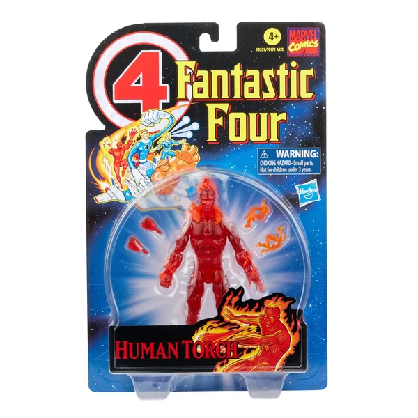 Human Torch figurine Fantastic Four Marvel Legends Retro Collection Hasbro 15 cm
