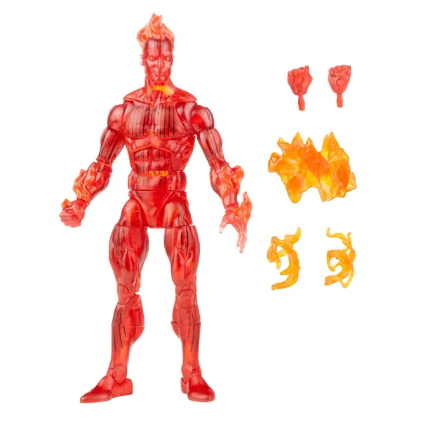Human Torch figurine Fantastic Four Marvel Legends Retro Collection Hasbro 15 cm