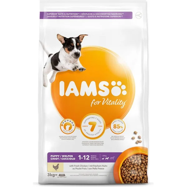 IAMS Chien Chiot Petit & Moyen Poulet 3kg
