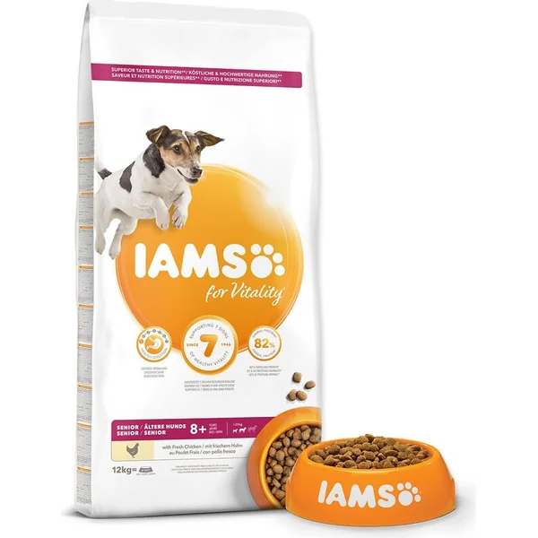 IAMS Chien Senior Petit & Moyen Poulet 12kg