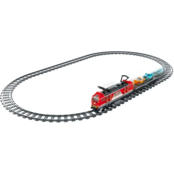 iM.Master Ensemble de train rouge avec voitures 53,6x12x6 cm