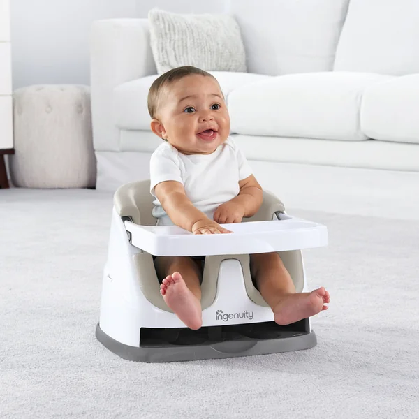 INGENUITY Rehausseur de chaise 2 en 1 Baby Base Cachemire 6m+, jusqu'à 22kg