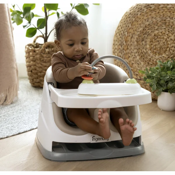 INGENUITY Rehausseur de chaise 2 en 1 Baby Base Cachemire 6m+, jusqu'à 22kg