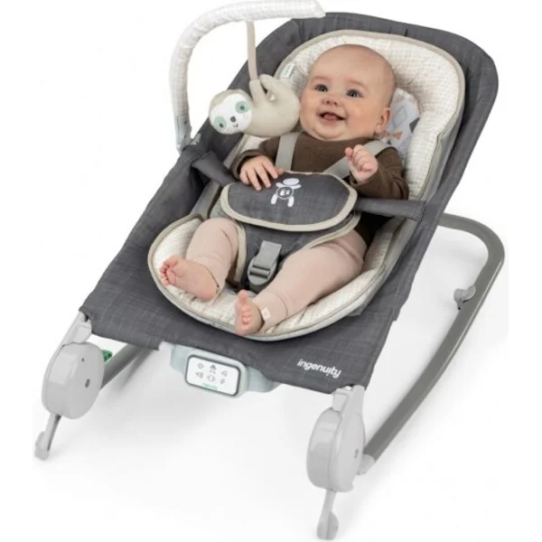 INGENUITY Transat de massage vibrant avec mélodie Happy Belly™ Rock-to-Bounce - Parker™ 0m+ d