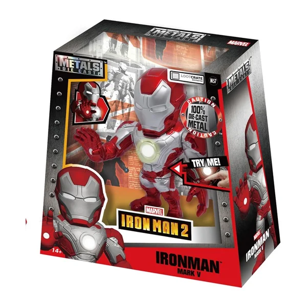 IRON MAN MARK V FIGURINE IRON MAN 2 EXCLU LOOTCRATE JADA METALS DIE CAST M57