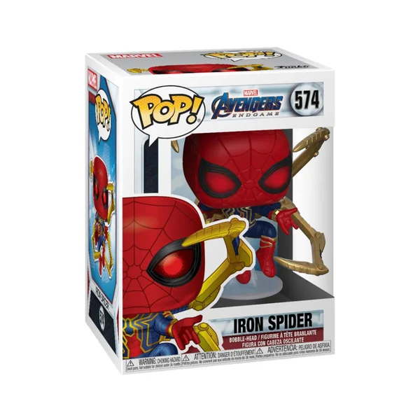 IRON SPIDER WITH NANO GAUNTLET FIGURINE POP MARVEL AVENGERS ENDGAME FUNKO 574