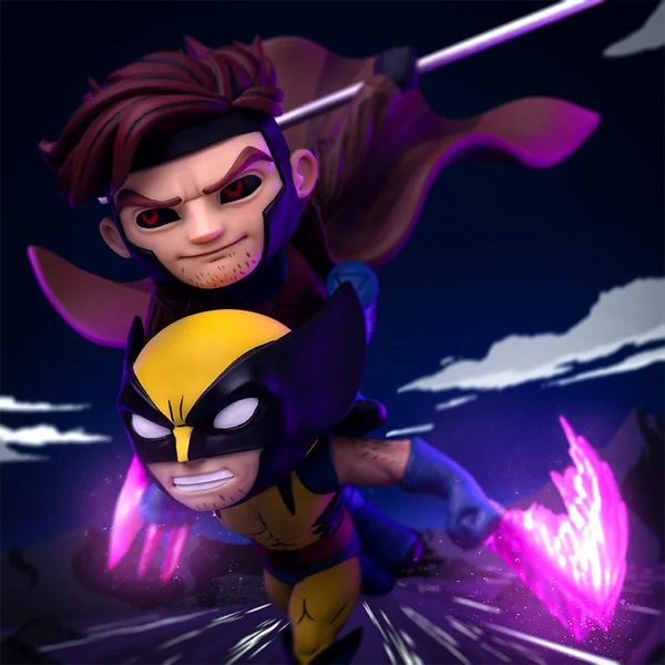 Iron Studios X-Men 97 - Gambit Et Wolverine Minico Figurine
