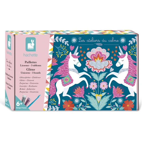 Janod Atelier Coffret Créatif Midi Licornes Sables Scintillants