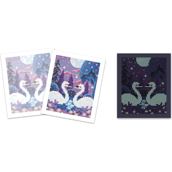 Janod Atelier Kit Créatif Maxi Clair de Lune Peinture aux Diamants