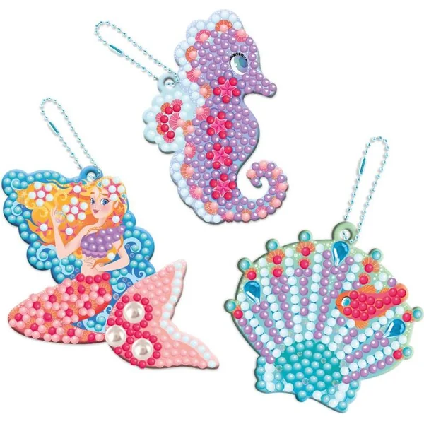 Janod Atelier Midi Coffret Créatif Tableaux Scintillants avec Cristaux Océan Magique