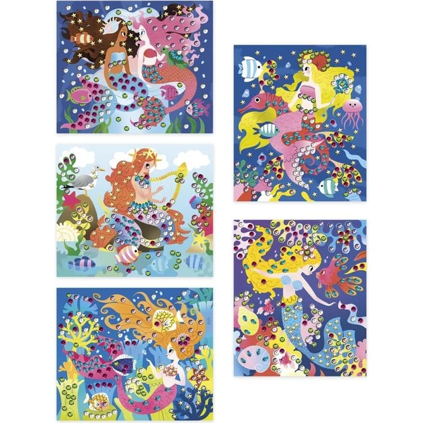 Janod Atelier Set Maxi Images avec paillettes Sirènes à partir de 6 ans