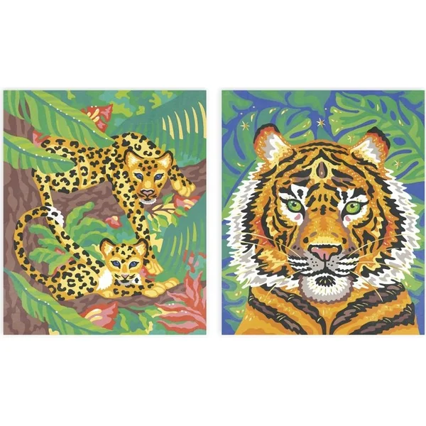 Janod Atelier Set Maxi Peinture par Numéros Fauves à partir de 7 ans