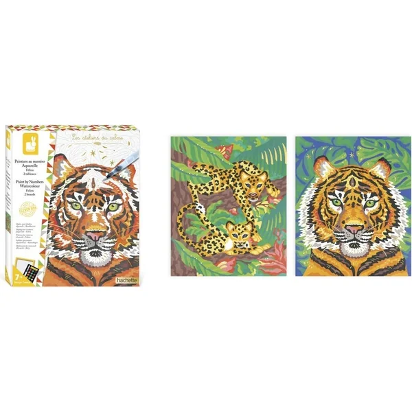 Janod Atelier Set Maxi Peinture par Numéros Fauves à partir de 7 ans