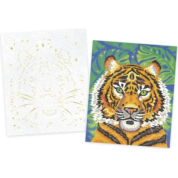 Janod Atelier Set Maxi Peinture par Numéros Fauves à partir de 7 ans