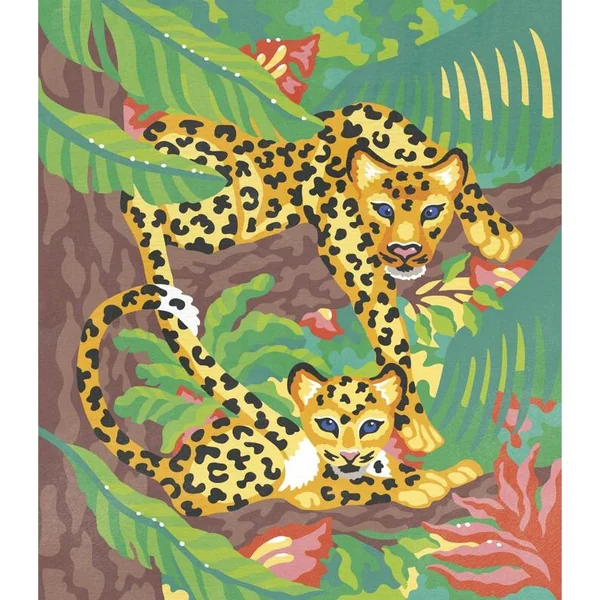 Janod Atelier Set Maxi Peinture par Numéros Fauves à partir de 7 ans