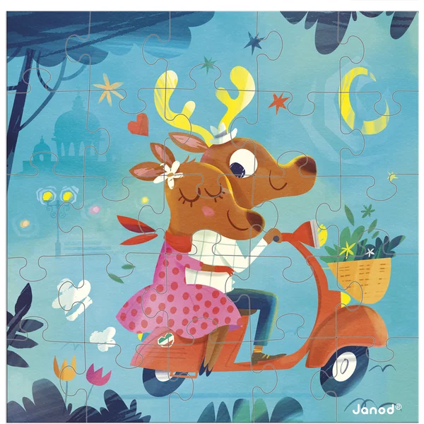 Janod Carte d'anniversaire avec puzzle La vie douce