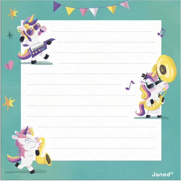 Janod Carte d'anniversaire avec puzzle Licorne