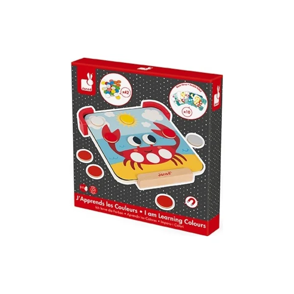 Janod chips magnétiques J'apprends les couleurs avec des modèles
