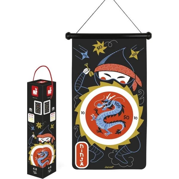 Janod Cible magnétique avec fléchettes sans pointe Ninja