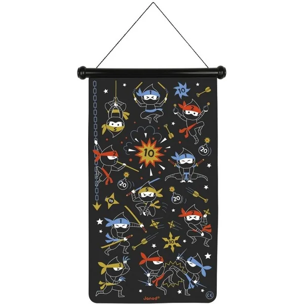 Janod Cible magnétique avec fléchettes sans pointe Ninja