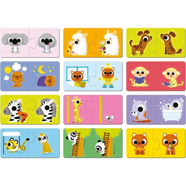 Janod Duonimo Puzzle Trouve les contraires animaux 24 pcs