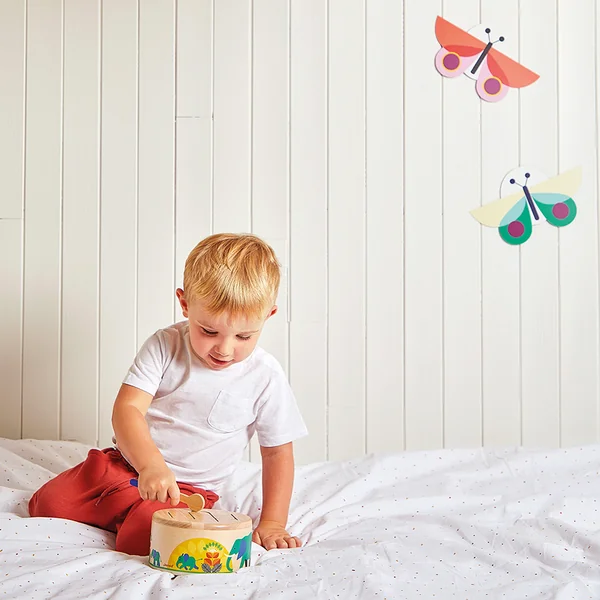 Janod Gioia Instrument de musique en bois pour enfants Tambour