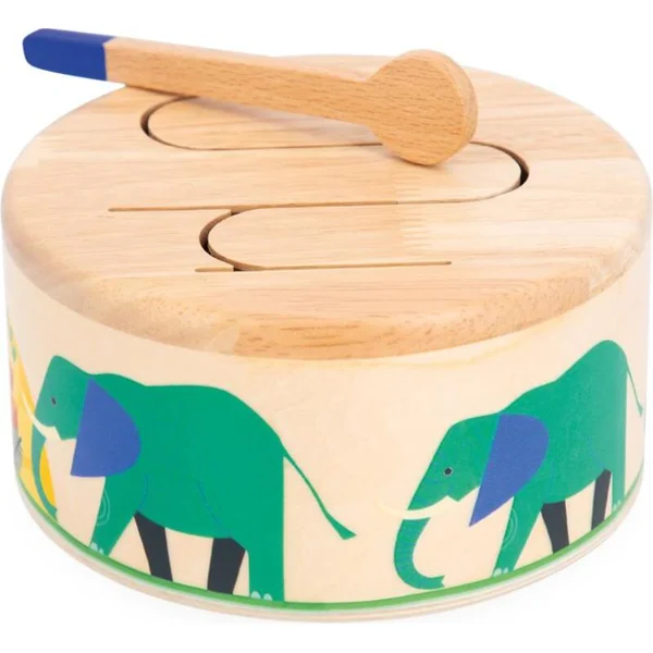 Janod Gioia Instrument de musique en bois pour enfants Tambour