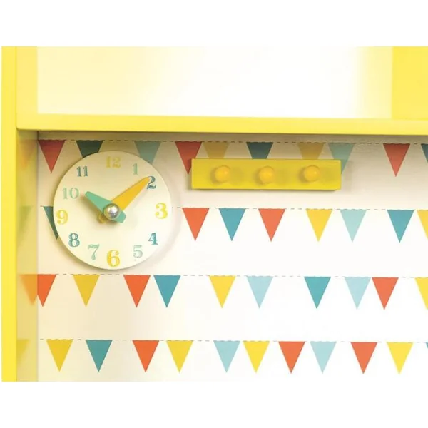 Janod Grande cuisine en bois Happy Day jaune verte avec accessoires