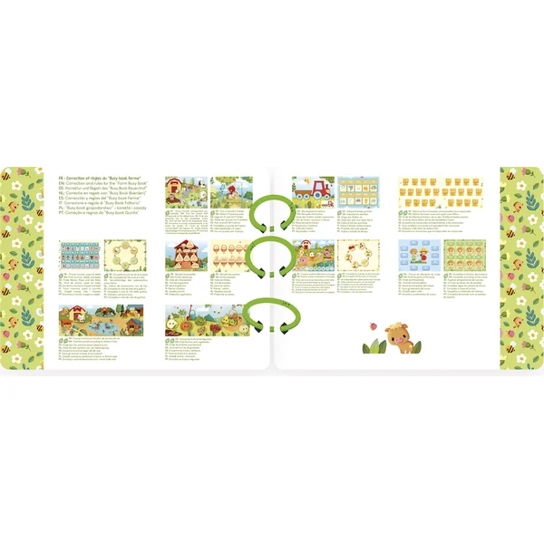 Janod Livre d'activités interactif Ferme Busy Book à partir de 3 ans