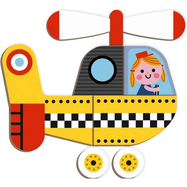 Janod Magnetibook Moyens de transport Livre magnétique pour enfants