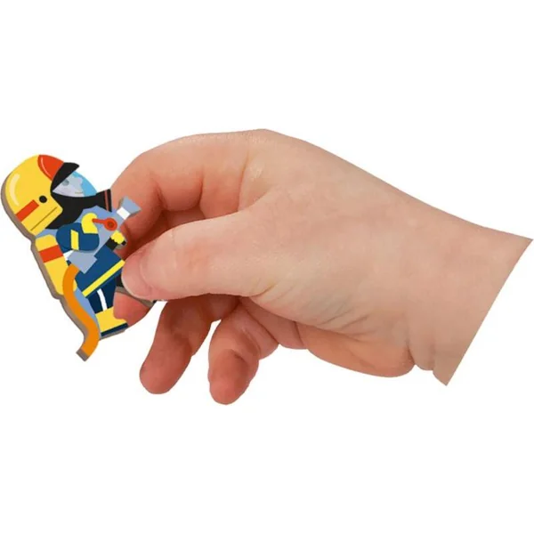 Janod Magnetibook Pompiers Livre magnétique pour enfants