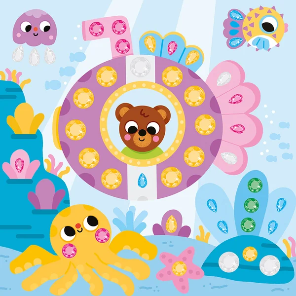 Janod My arts&crafts Kit créatif Strass et autocollants Animaux