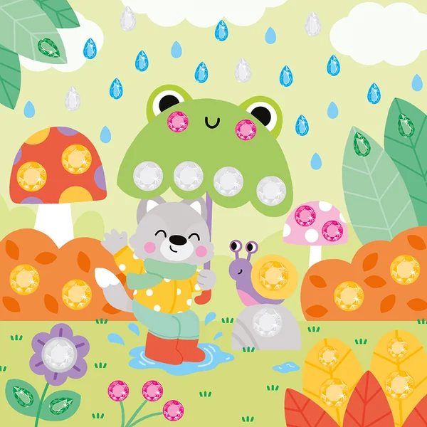 Janod My arts&crafts Kit créatif Strass et autocollants Animaux