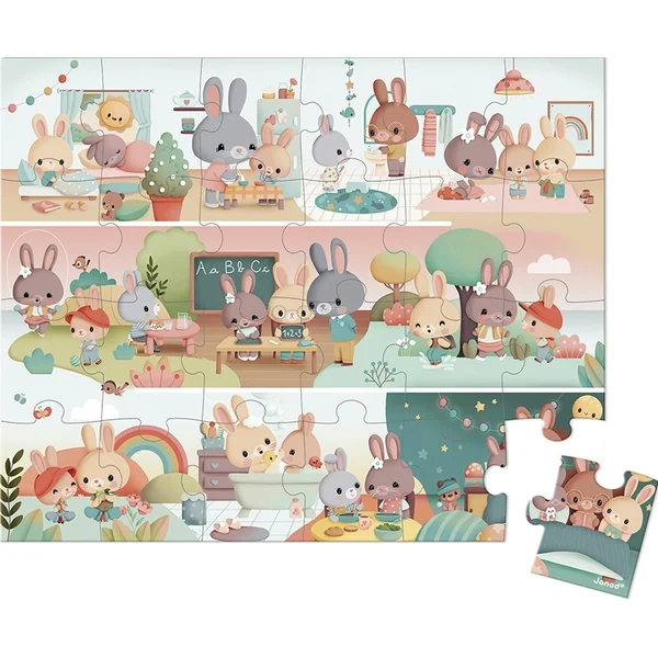 Janod Puzzle en valise Ma journée 24 pcs