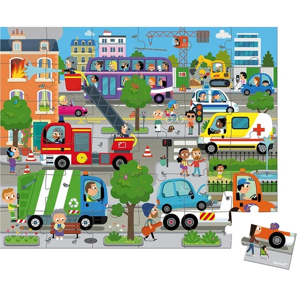 Janod Puzzle en valise Ville 36 pcs