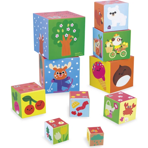 Janod Pyramide en carton Quatre saisons