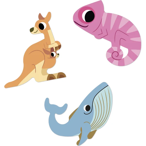 Janod Stickers Autocollants Animaux exotiques 100 pcs à partir de 3 ans