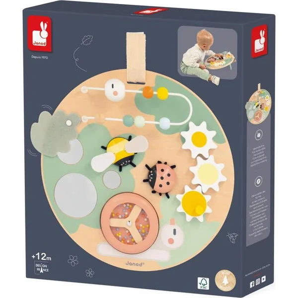 Janod Sweet Cocoon Planche d'activités en bois Jardin