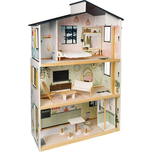 JENNY - MAISON DE POUPEE MANNEQUIN EN BOIS